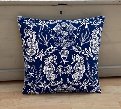 Clarke & Clarke Acuario Vida Marina Azul Marino Mar Costa Cojín Funda Foto 1 de 3