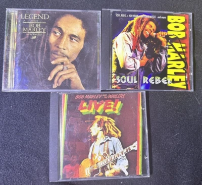 Bob Marley Lot of 3 CDs:  Legend, Live, and Soul Rebel - Image 1 of 4