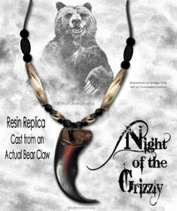 BEAR RUGGED GRIZZLY CLAW NECKLACE Grizzlies Mountain Man Replica Best Value #G3' - Picture 1 of 14