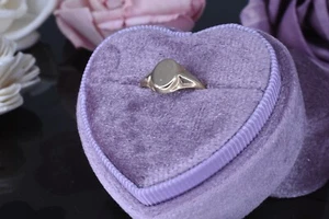 Spätviktorianischer früher Art Deco Siegelring Baby Ring 10k Gelbgold Ring - Bild 1 von 7