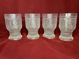 Vintage Dansk Bohemian Cocktail Glasses, Embossed Tapered Tumblers Set Of 4!!! - Picture 1 of 2