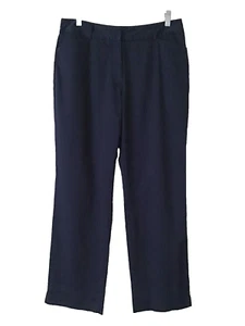 Nygard Collection Womens Bootcut Trousers Pants Navy Blue Cotton Blend Size 10 - Picture 1 of 9