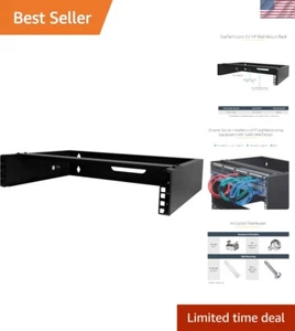 Durable 2U Wall Mount Rack for 19" Patch Panels - Heavy-Duty Steel Construction - Picture 1 of 8