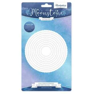 HUNKEYDORY Hunkydory - Pietra di Luna Smerlata e Bordo Dritto NESTING CIRCLES Set di 10 matrici