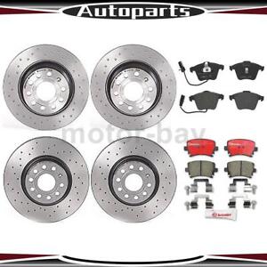 Front Rear Brake Pads and Rotors For Volkswagen CC 2010 Brembo
