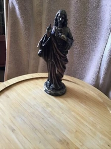 Veronese Designs 'Sacred Heart of Jesus' Cold Cast Bronze Statue, New - Picture 1 of 10