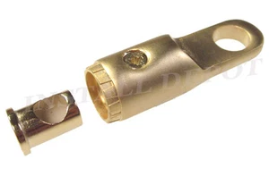 XScorpion Competition 4 or 8 Gauge Gold Pro Style Ring Terminal 12V Amp Install - Picture 1 of 3