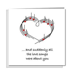 Tarjeta de canción de amor novio esposo novia esposa cumpleaños aniversario de San Valentín - Imagen 1 de 6