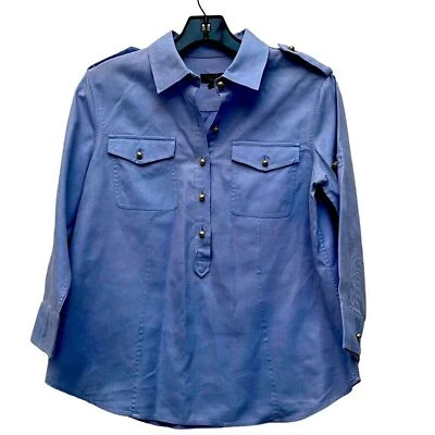  Синие хлопковые рубашки для девочек Talbots  - Изображение 1 из 4