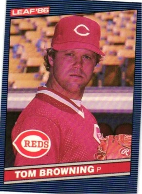 1986 LEAF BASEBALL CARD TOM BROWNING #179 - Image 1 of 2
