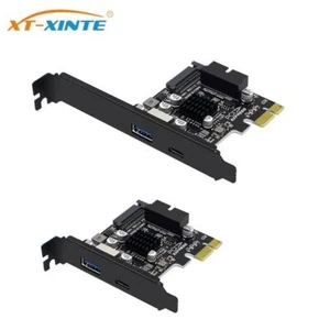 PCIE To USB3.0 Expansion Card Type-C  Controller PCI-E Type E 19P20P Adapter - Picture 1 of 8