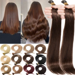 CLEARANCE Stick I Tip Full Head 200G Thick Remy Human Hair Extensions Pre Bonded - Picture 1 of 32