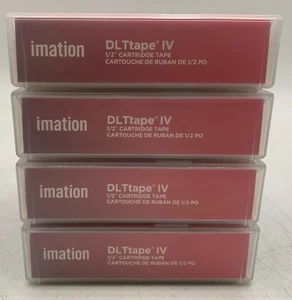 LOT OF 4 NEW IMATION DLT DLTTAPE IV 80GB/40GB 1/2" DATA CARTRIDGES - Picture 1 of 4