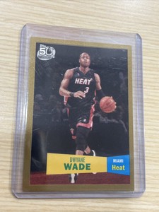 2006-07 Topps 50th Anniversary Dwane Wade Gold #/2007 Miami Heat