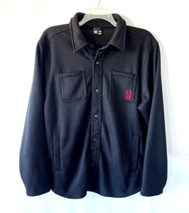Spyder Avalon Waffle Knit Fleece Lined Snap Up Shirt Jacket, Sz Large, EUC - Picture 1 of 21