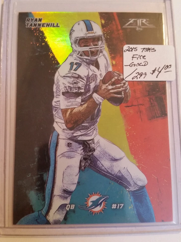 2015 Topps Fire Gold #44A Ryan Tannehill : Miami Dolphins - Image 1 of 1