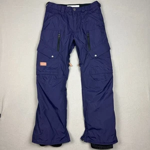 Analog Anthem Mens Small Snowboard Pants Blue Cargo Pockets Waterproof Sports - Picture 1 of 9