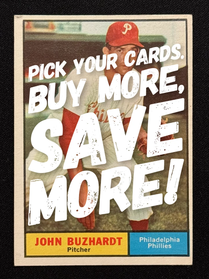 1961 TOPPS BASEBALL CARD SINGLES #1 - 99 - COMPLETE YOUR SET - UNGRADED COND. - Image 1 of 1