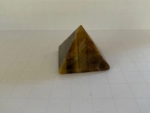2.25”Golden Tiger's Eye Pyramid Polished Natural Gemstone Crystal Mineral - Picture 1 of 4