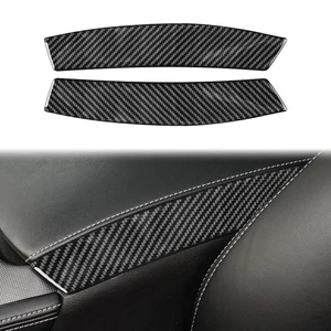 For Infiniti Q50 2014-2020 Real Carbon Fiber Central Console Armrest Box Trim 2X - Bild 1 von 11