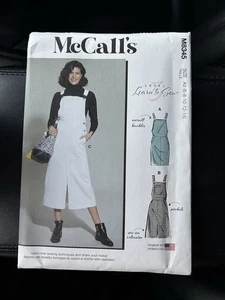 Skirt Overalls Buckles Pockets Size 6-14 UNCUT Pattern m8345  - Picture 1 of 2