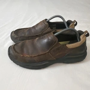 Zapatos sin cordones Skechers Expended Seveno de cuero marrón oscuro 66146 para hombre 11 zapatos - Imagen 1 de 24