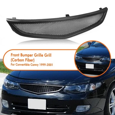 Carbon Fiber Front Bumper Grille Kit For Toyota Camry Solara 2 Door 1999-2001 1x - Imagem 1 de 4