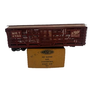 Ho Scale AMBROID 47150 AAR Convertible Stock Car Kit Built!  - Picture 1 of 12