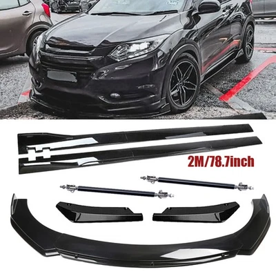 For Honda HRV HR-V Front Bumper Lip Splitter Spoiler Glossy Black Body Kit Foto 1 de 4