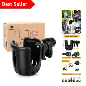 360-Degree Rotating Cup Holder for Strollers, Trolleys, and Bikes - Lightweight - Picture 1 of 8