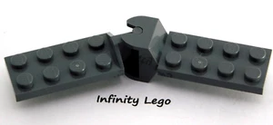 2 LEGO Dark Bluish Grey Hinge Plate 2 x 4 with Articulated Joint (3639 3640) - Picture 1 of 2