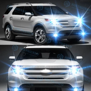 For Ford Explorer 2006 2007 2008 2009 2010 LED Headlights Fog Light Bulbs 8000K - Picture 1 of 9