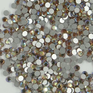 SS7 PR TX *** 50 strass Preciosa fond plat SS7 (2,20mm) TOPAZ ab - Picture 1 of 4
