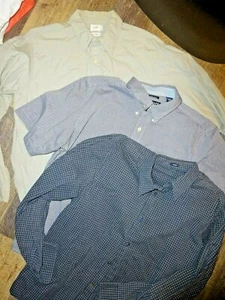 LOT 3 men's dress casual collared shirts ~ long sleeve Large ~ J.Crew Structure - Picture 1 of 8