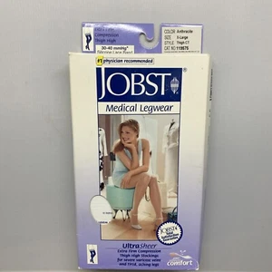 BANDA DE ENCAJE DE SILICONA PARA MUSLOS JOBST Ultra Sheer 30-40 XL PUNTA CERRADA ANTRACITA MEDIAS - Imagen 1 de 5