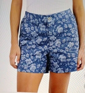NWT ~~ JACHS GIRLFRIEND LADIES’ PRINTED CHINO SHORTS ~~ BLUE(M,L)~~WHITE(M,L,XL) - Picture 1 of 11