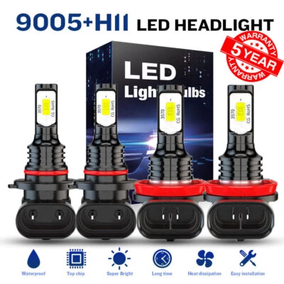 Kit de lâmpadas altas baixas para faróis de LED Toyota Camry XLE SE Sedan 4 portas 2007-2018 - Imagem 1 de 4