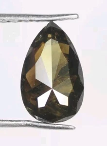 Diamante suelto natural de 0,88 quilates con forma de pera color marrón diamante para anillo - Imagen 1 de 13