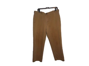Lands' End Beige Khaki Chino Traditional Fit Pants Mens Flat Front Size 36/28 - Imagen 1 de 6