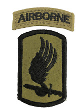 GENUINE VINTAGE America U.S. Army 173rd Airborne Brigade cloth sleeve patch SUB