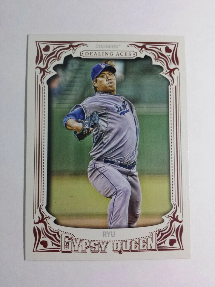 HYUN-JIN RYU 2014 TOPPS GYPSY QUEEN DEALING ACES BASEBALL CARD # DA-HR C2879 - Image 1 of 1