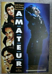 Amateur 1994 Isabelle Huppert Martin Donovan Elina Löwensohn One Sheet Poster VG - Imagen 1 de 1