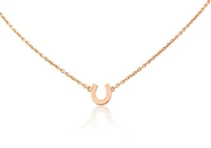 COLLAR MINI HERRADURA EN ORO ROSA N217 - Imagen 1 de 2