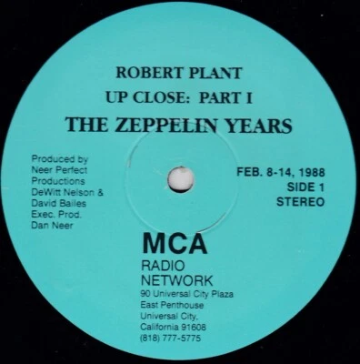 Robert Plant – Up Close. Promo. Led Zeppelin  4LP Trades - Image 1 of 2
