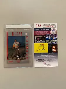 Clyde Drexler firmata AVIA Shoe card Regional JSA Cert spedizione gratuita - Foto 1 di 3