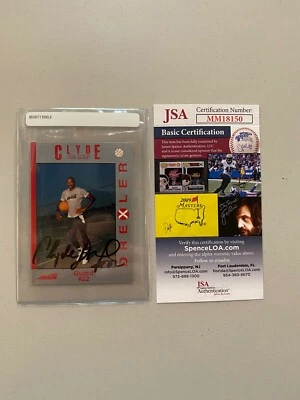 Clyde Drexler signed AVIA Shoe card Regional JSA Cert Free Shipping - Image 1 of 3
