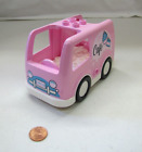 Lego Duplo BAKERY CAFE' TRAVEL VAN DELIVERY VEHICLE Pink w/ Treats Desserts #1