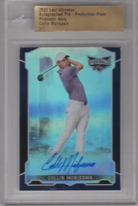 COLLIN MORIKAWA 2022 LEAF VIBRANCE NAVY PRIZM PROOF AUTO AUTOGRAPH 1/1 GOLF PGA - Picture 1 of 2