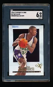 RAY ALLEN 1996-97 SKYBOX EX-2000 #37 CREDENTIALS PARALLEL RC ROOKIE #/499 SGC 6 - Picture 1 of 2