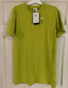 NEW Nike Sportswear KIDS Green Short Sleeve Crew Neck T-Shirt Dress Size Sm F22 - Picture 1 of 1